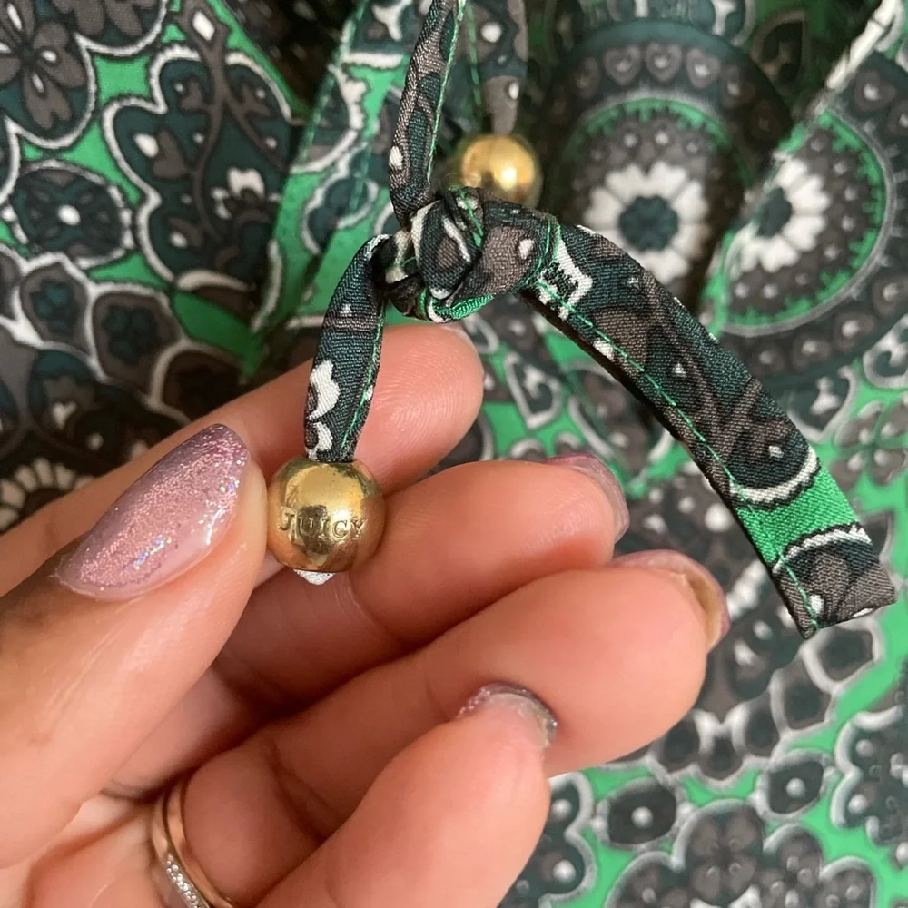 Juicy Couture Tie Front Floral Blouse - Size 4 - Picture 4 of 10